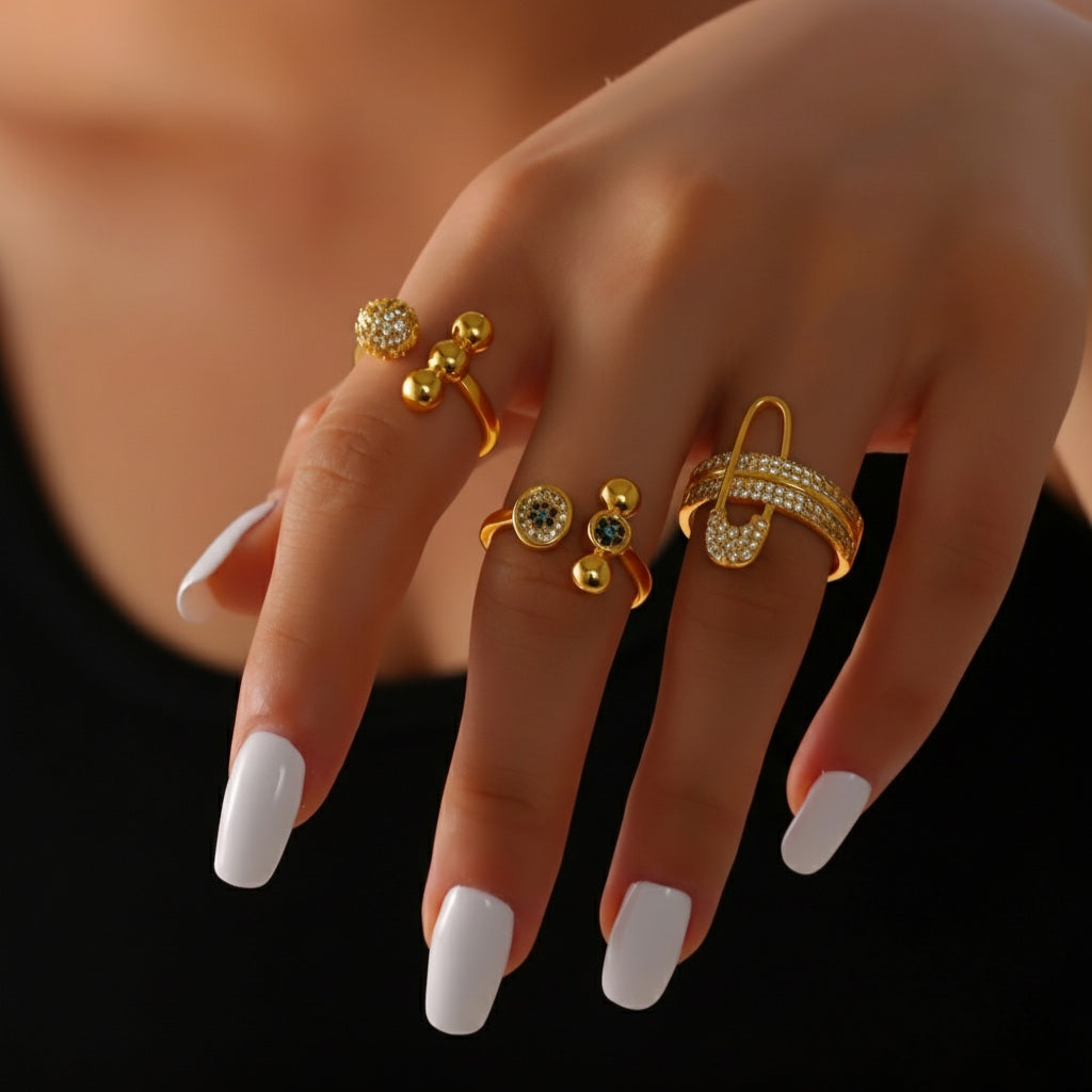 Glimmering Comet Ring