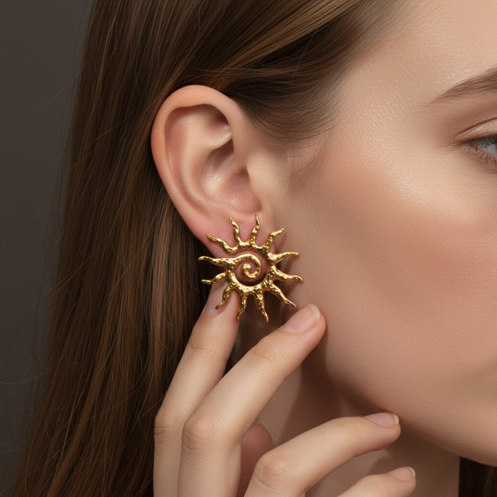 Golden Helio Earrings