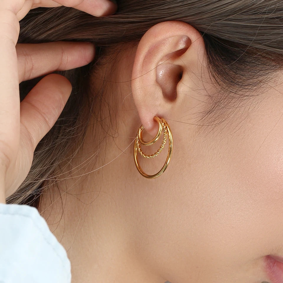 Golden Whirl Hoops