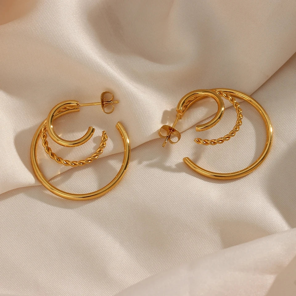 Golden Whirl Hoops