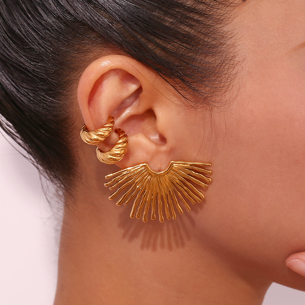 Sunburst Wing Earring