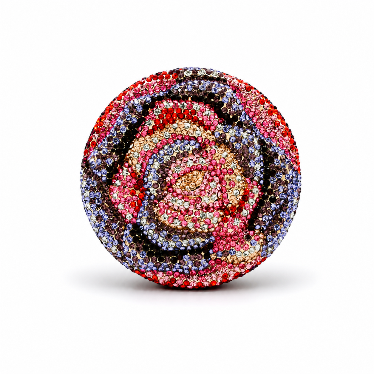 L’APOGÉE After Party rhinestone cocktail-shaped evening bag designed for parties, weddings, formal events, and glamorous night-out styling.
