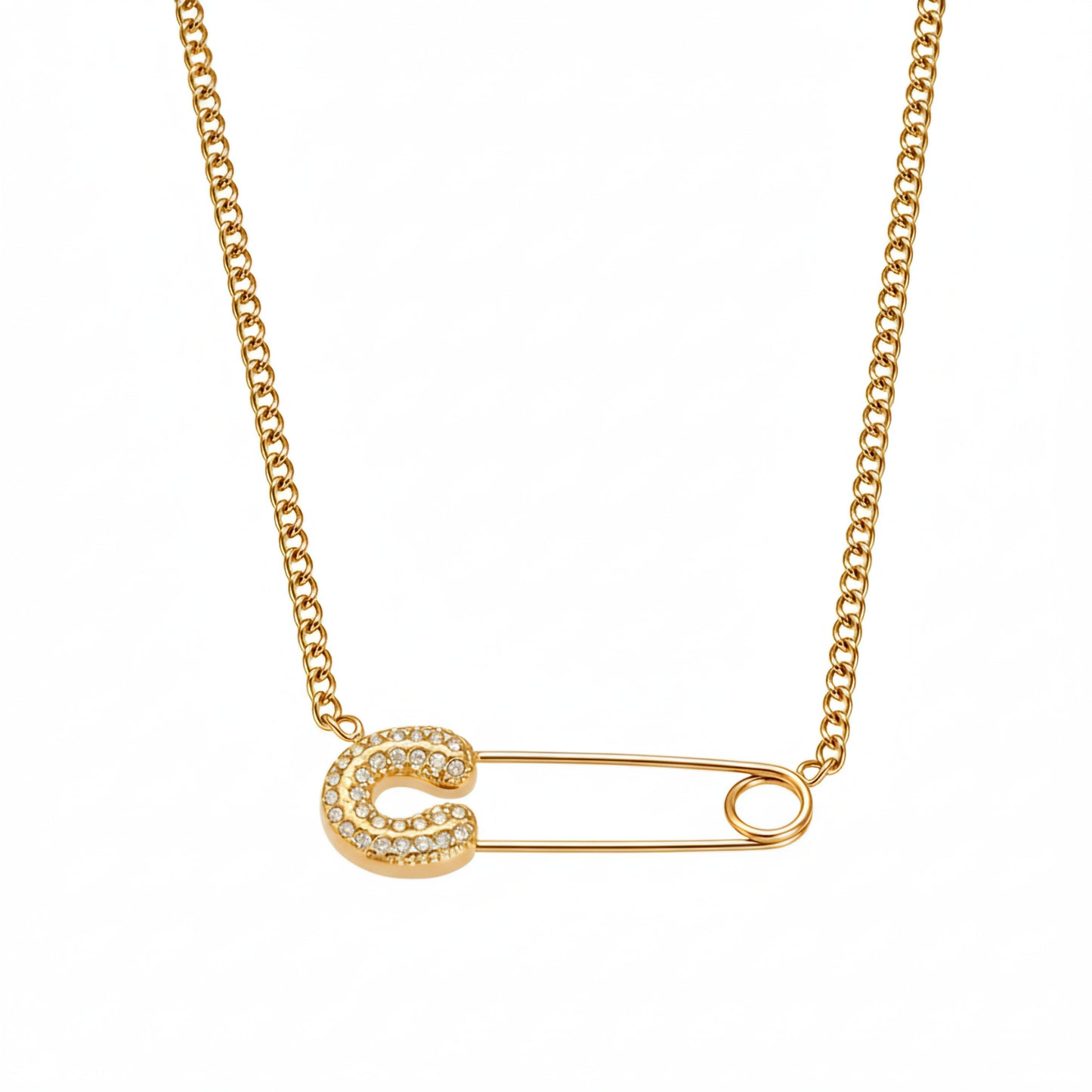 Pave Pin Necklace