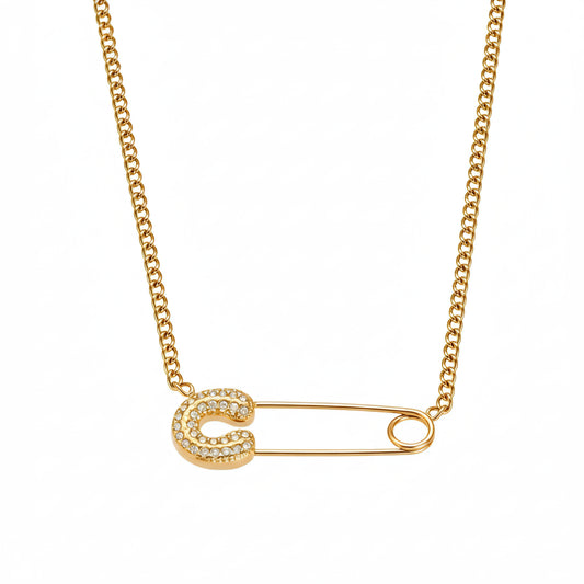 Pave Pin Necklace
